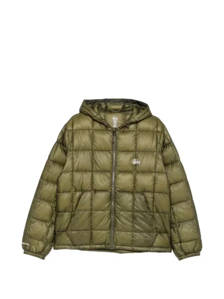 Geacă cu puf Stüssy cu glugă verde