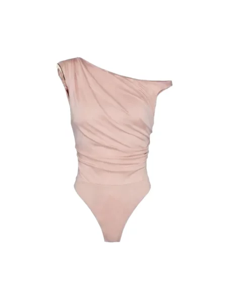 Koszulka Elisabetta Franchi z dżerseju beżowa