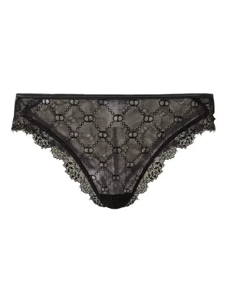 Chiloți brazilieni Twinset din dantelă negru