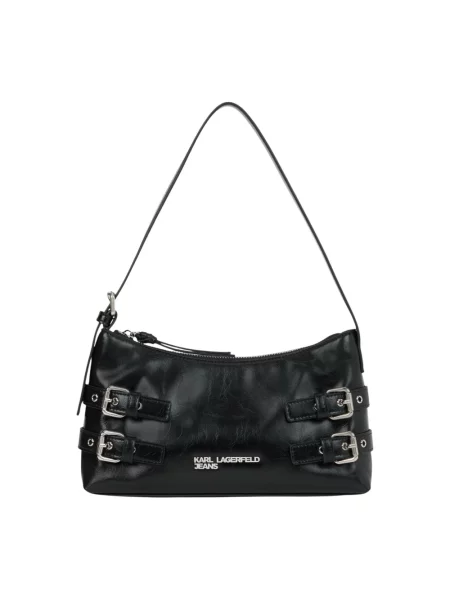 Torebka Karl Lagerfeld na sprzączkę czarna