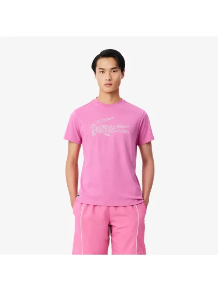 T-shirty Lacoste Sport Ultra Dry różowa