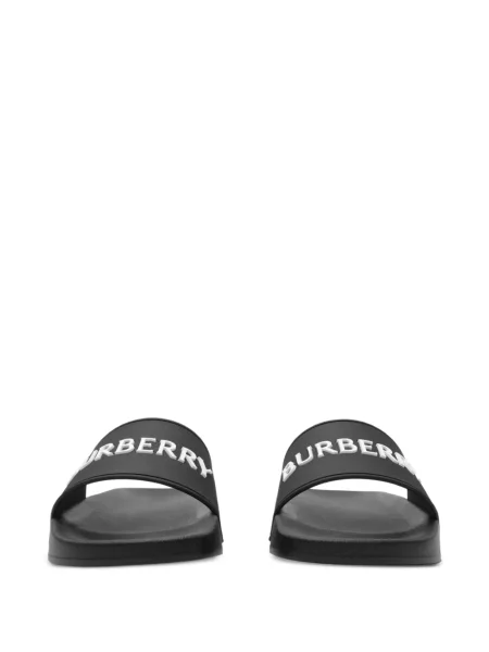 Papuci Burberry cu autograf negru