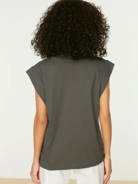 Trendyol Tricou metalic gri