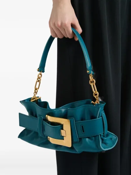 Geantă Balmain din piele albastru