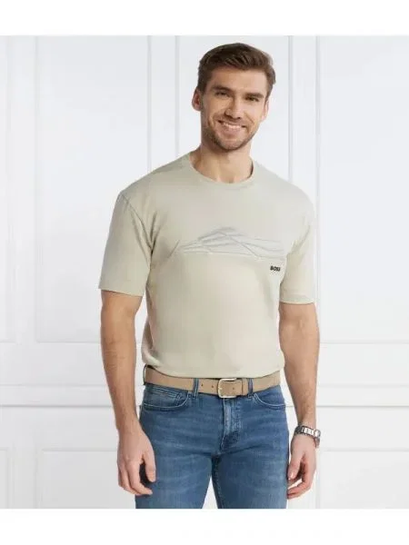 BOSS GREEN Tricou Tee Titanium bej