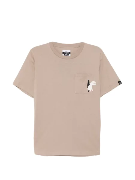 Tricou sport Sport B. By Agnès B. cu buzunare aplicate maro