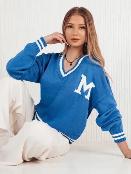 Sweter oversize MIRAGE Dstreet niebieski