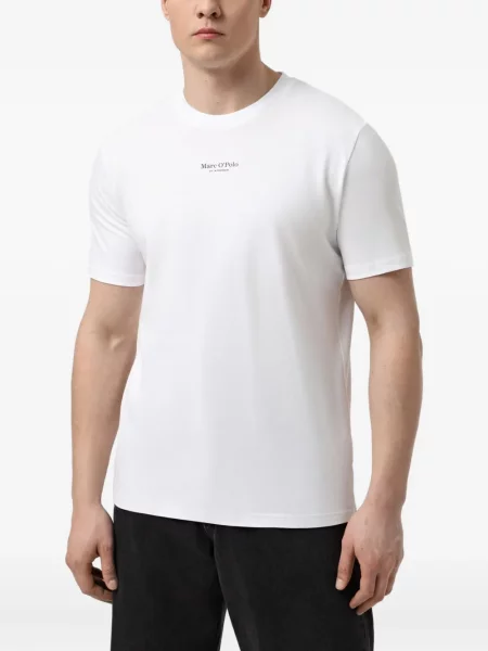 Tricou polo Marc O'polo cu imagine alb