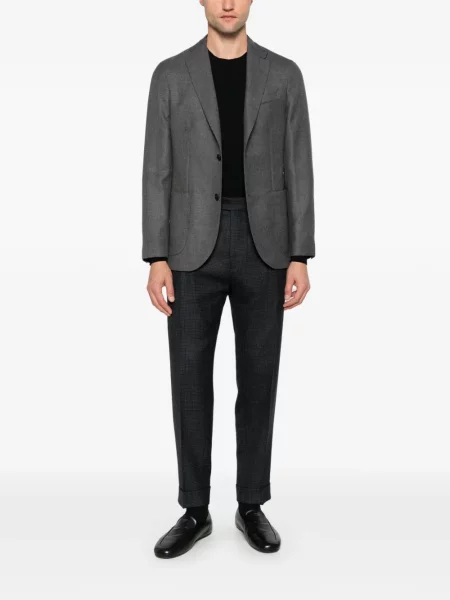 Pantaloni Berwich cu model pepito albastru