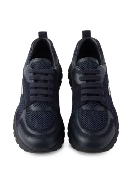 Sneakerși Prada din piele albastru