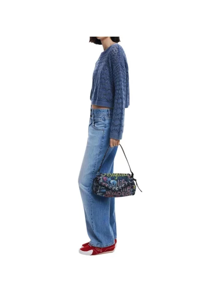 Crossbody torbica Desigual crna