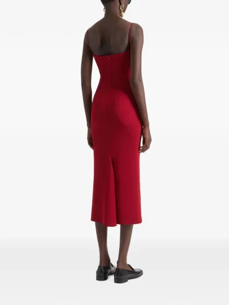 Rochie midi Givenchy din crep roșu