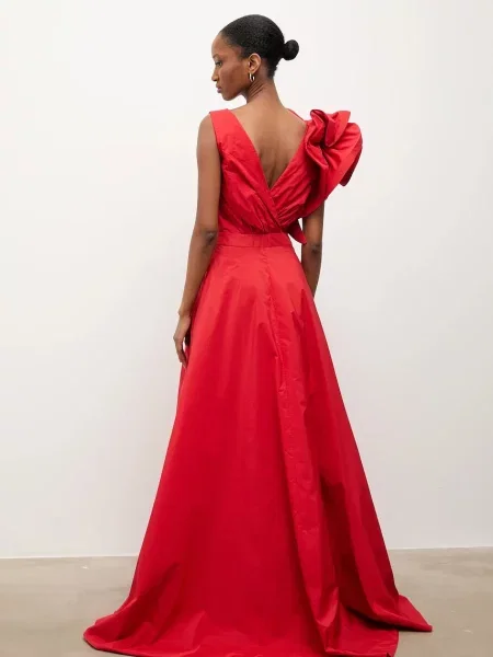 Макси платье Answear.lab клеш красное