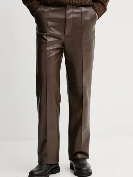 Kalhoty Nanushka STELLAN hnědá