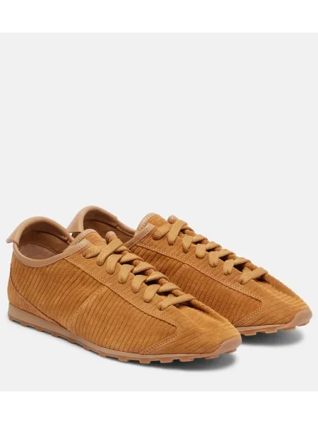 Sneakerși Jacquemus din piele de căprioară tenis maro