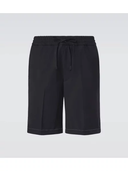 Pantaloni scurți Brioni de lână albastru