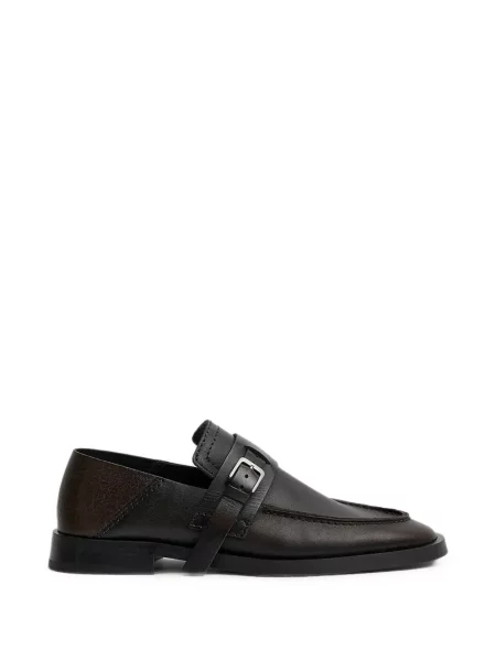 Pantofi loafer Miista cu cataramă cu bretele maro