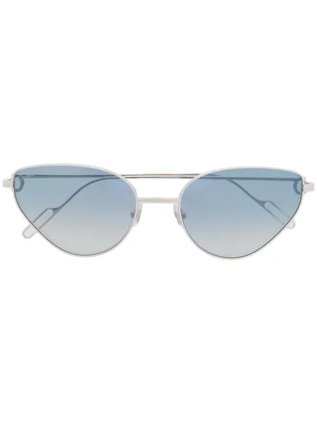 Ochelari de soare cu ochi de pisică Cartier Eyewear argintiu