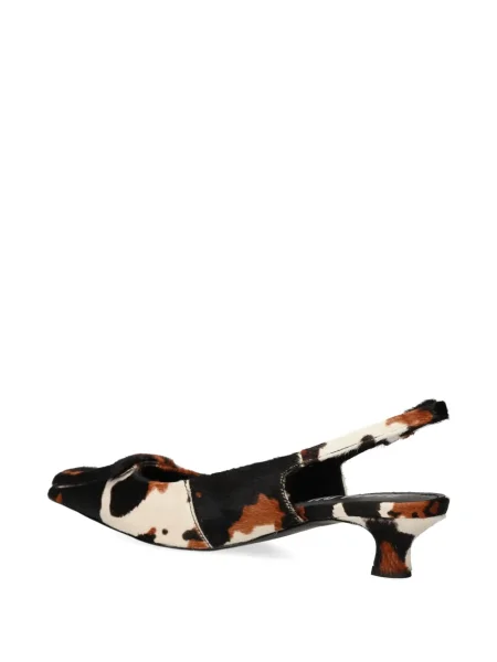 Pantofi cu toc Bibi Lou cu cataramă slingback alb