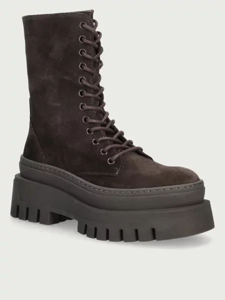 Steve Madden bokacsizma platformos női velúr Coast barna