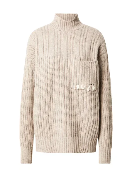 ITALIA Pulover Rosanna gri deschis alb