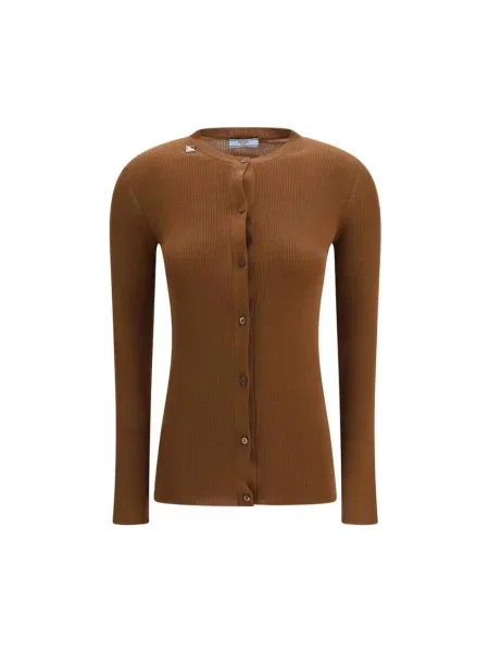 Kardigan Prada wełniany brązowy