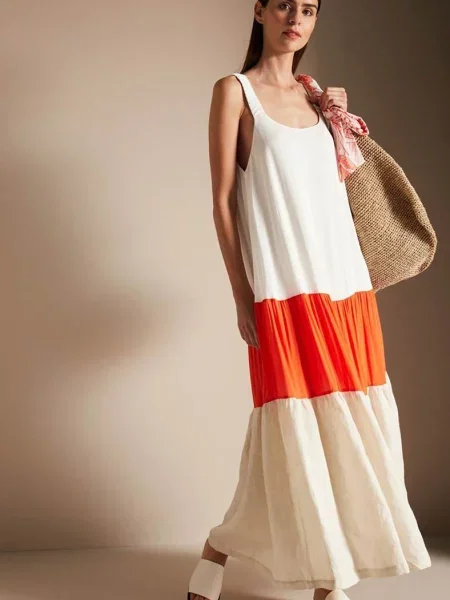 Летний женский сарафан из льна