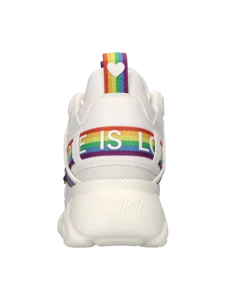Sneakersy Buffalo skórzane białe