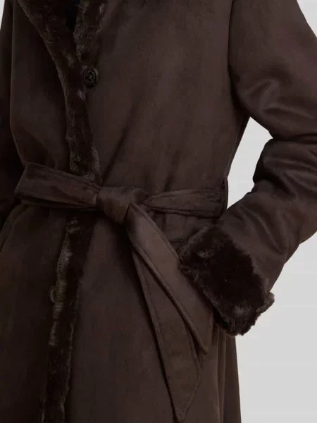 Płaszcz z obszyciem ze sztucznego futra Lauren Ralph Lauren
