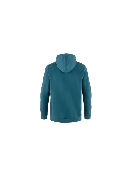 Fjällräven Logo Hoodie M Deep Sea Mężczyźni Bluzy i bluzy z kapturem Fjällräven Size: S niebieski