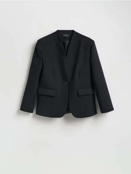 Reserved Blazer cu un singur nasture negru