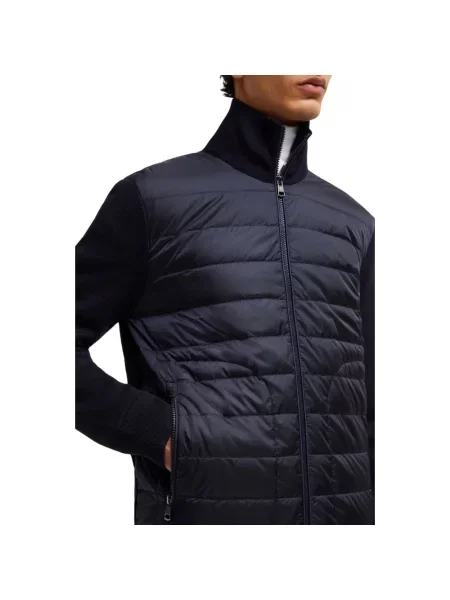 Sweter Moncler pikowany niebieski