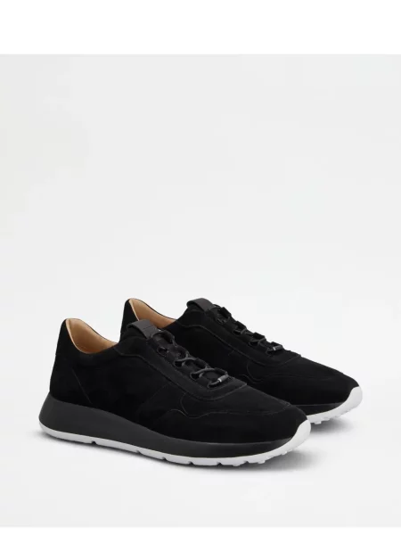 Sneakerși Tod's din piele de căprioară negru