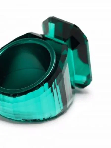 Prsten Swarovski zelený