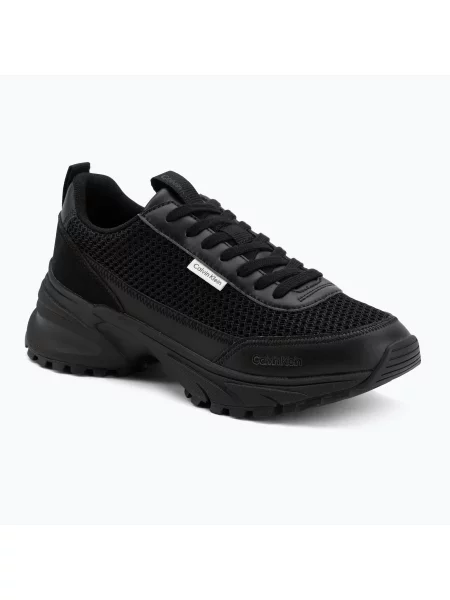 Sneakerși Calvin Klein plasă negru