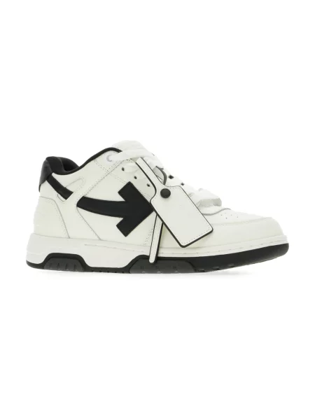 Sneakersy Off-white skórzane biznesowe białe