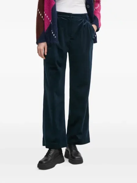 Plisirane hlače La Petite Française plava