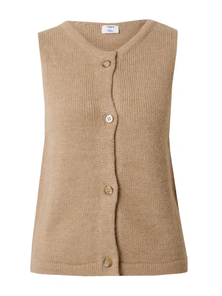 ABOUT YOU x Emili Sindlev Pletená vesta Juli svetlohnedá