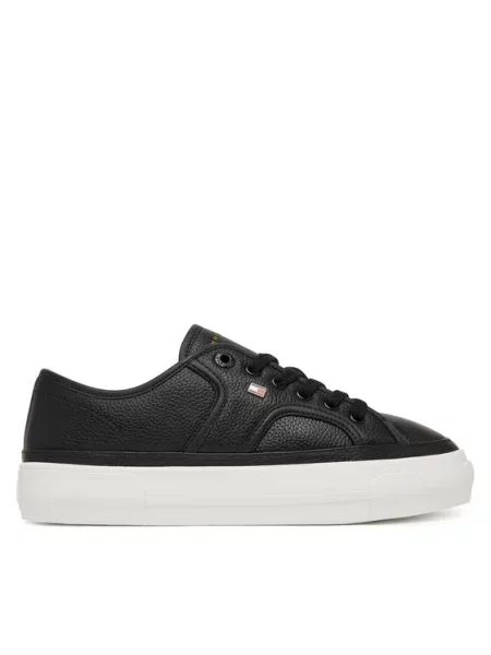 Tommy Hilfiger Sneakersy Platform Vulc Piping Ltr czarny