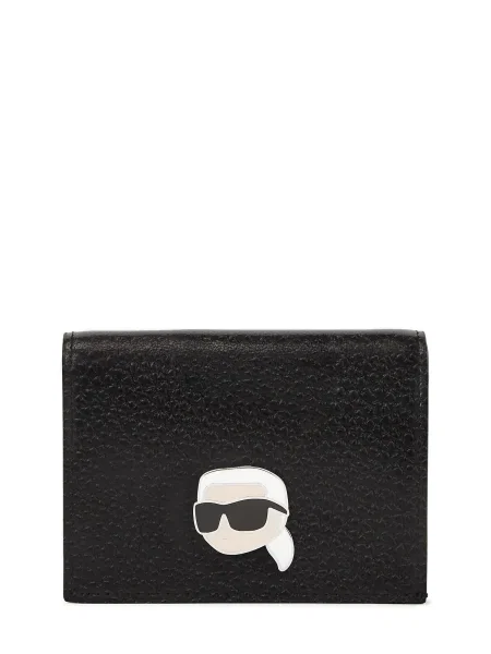 Karl Lagerfeld Peňaženka IKON PEBBLE BI-FOLD zmiešané farby čierna