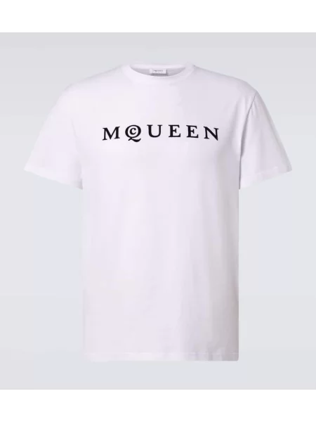 Tričko Alexander Mcqueen s potiskem bílé