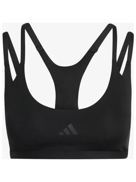 Biustonosz adidas Optimé Workout Strappy Light Support XXS czarny