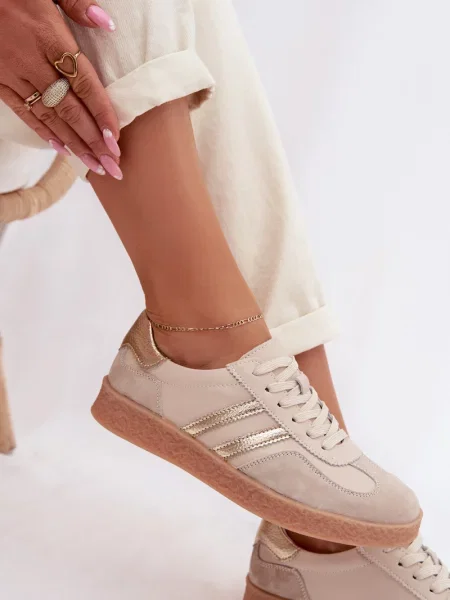 Kožené tenisky S. Barski bílé