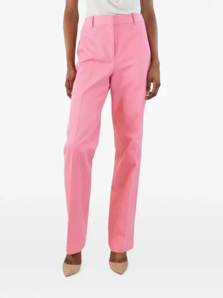Pantaloni Victoria Beckham de catifea cord roz