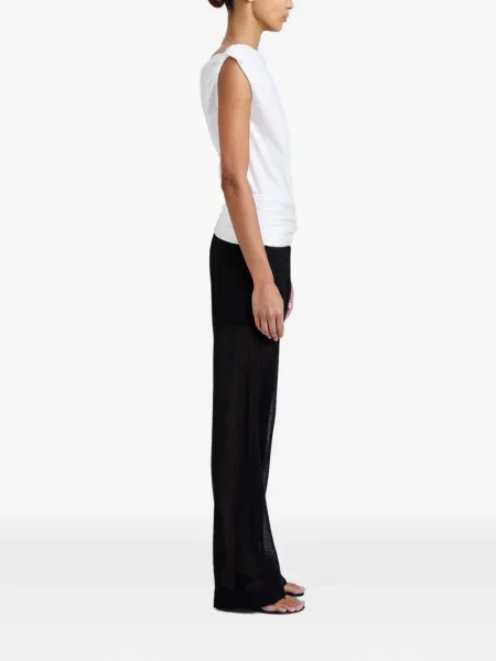 Top Proenza Schouler din jerseu alb