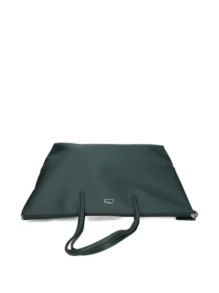Geantă shopper Lacoste cu autograf verde