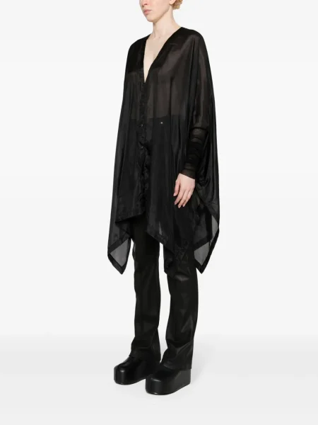 Cămașă Rick Owens de mătase negru