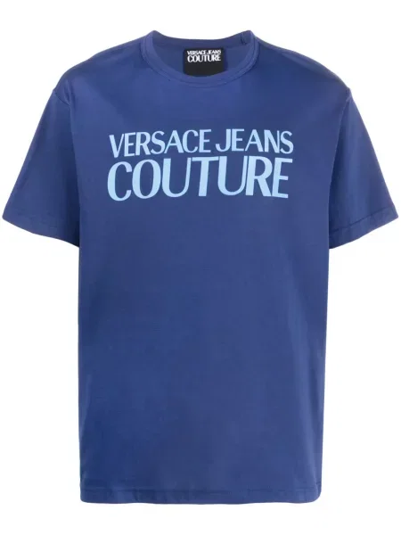 Tricou Versace Jeans Couture cu imagine albastru