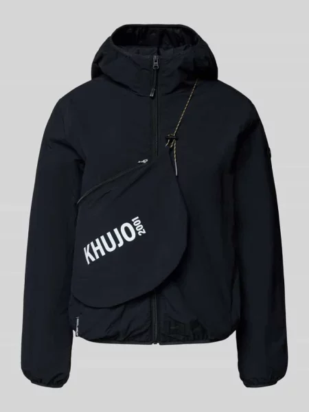 Kurtka z kapturem i detal z logo model Khujo czarna