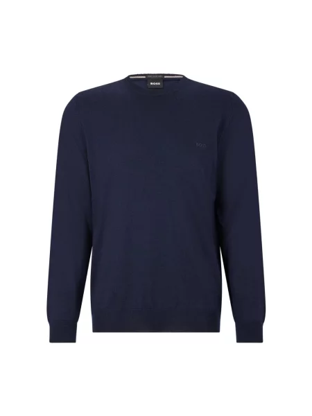 Sweter Hugo Boss wełniany niebieski